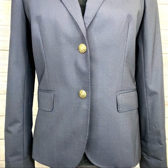 J. Crew Wool Blend Navy Blazer Sz. 4 - Picture 6 of 13